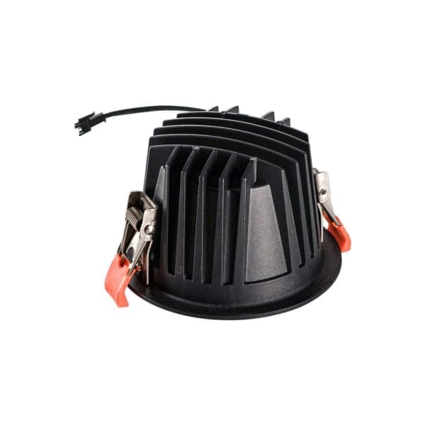SLV NUMINOS L, Innsunket spotlight, 1 ampuller, LED, 3000 K, 2150 lm, Sort