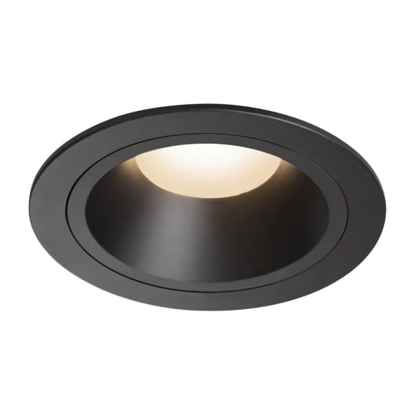 SLV NUMINOS L, Innsunket spotlight, 1 ampuller, LED, 3000 K, 2150 lm, Sort