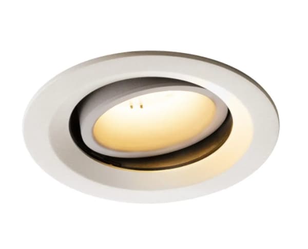 SLV NUMINOS MOVE DL M, Innsunket spotlight, 1 ampuller, LED, 2700 K, 1600 lm, Hvit
