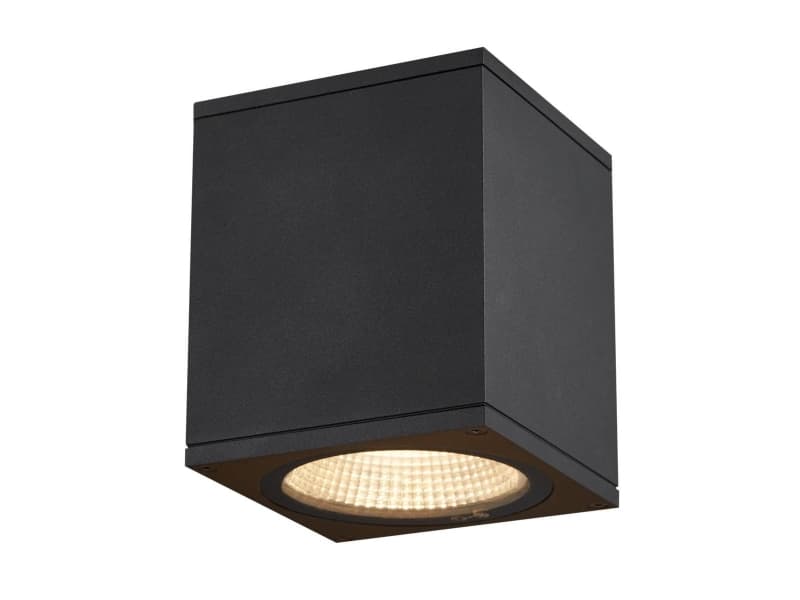 SLV ENOLA SQUARE M, Väggbelysning för utomhusbruk, Antracit, Gjuten aluminium, IP65, Fasad, I