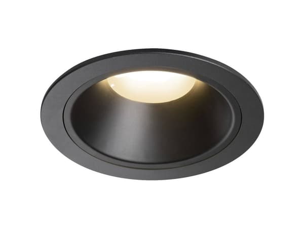 SLV NUMINOS DL XL, Innsunket spotlight, 1 ampuller, LED, 2700 K, 3300 lm, Sort