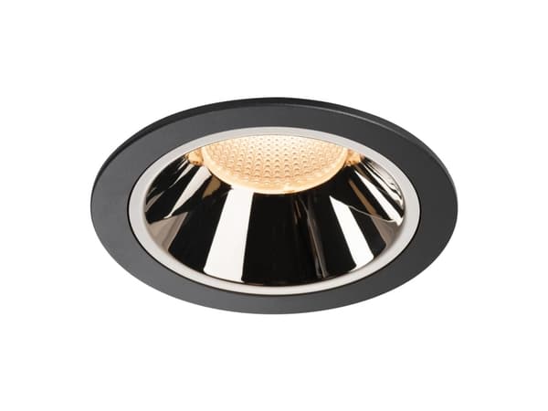 SLV NUMINOS DL XL, Innsunket spotlight, 1 ampuller, 2700 K, 3400 lm, Sort, Kromfarget