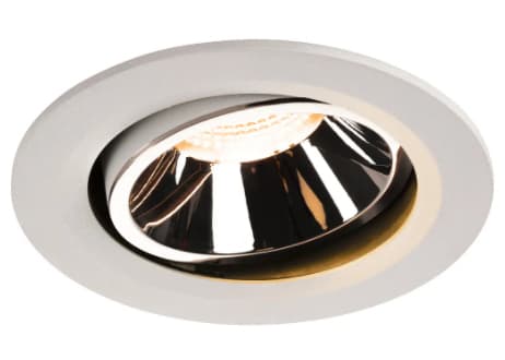 SLV NUMINOS MOVE DL L, Innsunket spotlight, 1 ampuller, LED, 2700 K, 2150 lm, Hvit