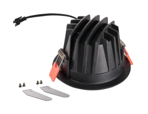 SLV NUMINOS DL M, Innsunket spotlight, 1 ampuller, LED, 2700 K, 1600 lm, Sort