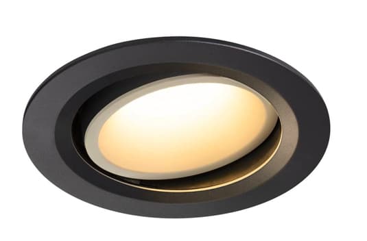 SLV NUMINOS MOVE L, Innsunket spotlight, 1 ampuller, 25,41 W, 2300 lm, Sort