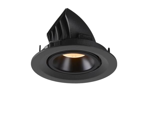 SLV NUMINOS GIMBLE M, Innsunket spotlight, 1 ampuller, 2700 K, 1460 lm, Sort