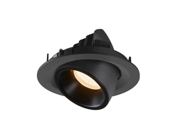 SLV NUMINOS GIMBLE M, Innsunket spotlight, 1 ampuller, 2700 K, 1460 lm, Sort
