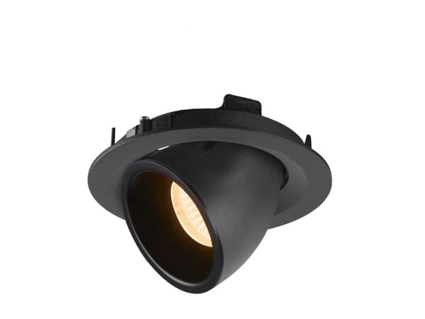SLV NUMINOS GIMBLE M, Innsunket spotlight, 1 ampuller, 2700 K, 1460 lm, Sort