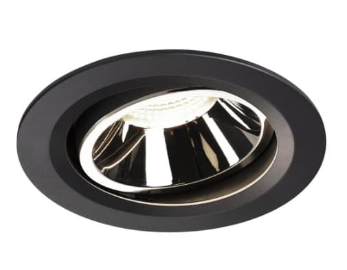 SLV NUMINOS MOVE L, Innsunket spotlight, 25,41 W, 2350 lm, Sort