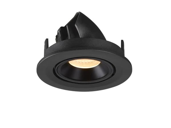 SLV NUMINOS GIMBLE S, Innsunket spotlight, 1 ampuller, 3000 K, 690 lm, Sort