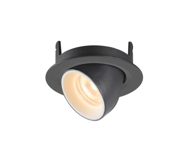 SLV NUMINOS GIMBLE XS, Innsunket spotlight, 1 ampuller, 2700 K, 650 lm, Sort