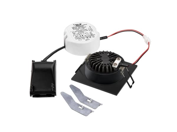 SLV NEW TRIA angular, Nedtryckbar spotlight, 1 lampor, LED, 430 LM, 220-240 V, Svart