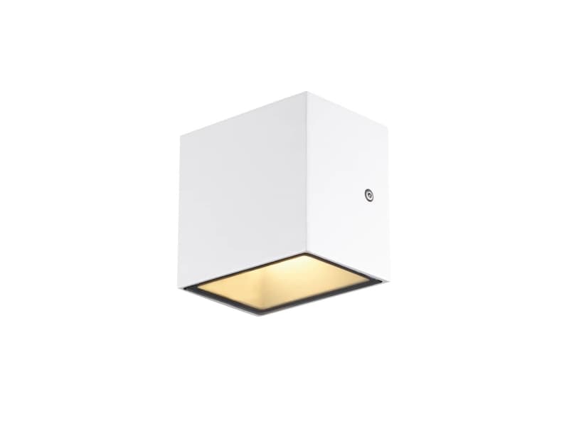 SLV Sitra S WL Single, Takbelysning för utomhusbruk, Vit, Gjuten aluminium, IP44, Fasad, Garage, I
