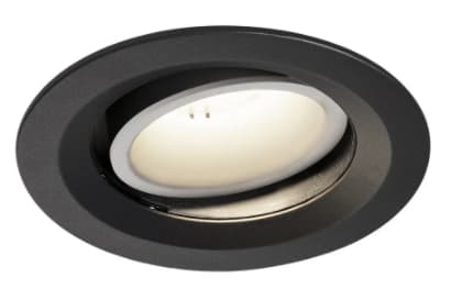 SLV NUMINOS MOVE DL M, Innsunket spotlight, 1 ampuller, LED, 4000 K, 1750 lm, Sort