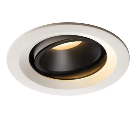 SLV NUMINOS MOVE DL M, Innsunket spotlight, 1 ampuller, LED, 2700 K, 1460 lm, Hvit