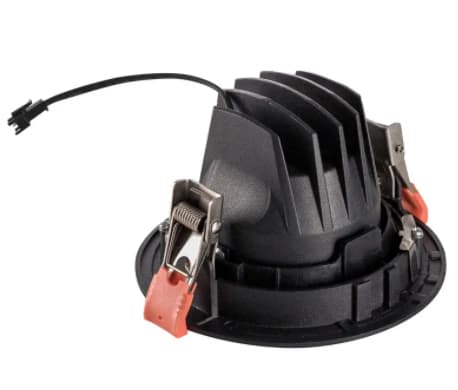 SLV NUMINOS MOVE DL M, Innsunket spotlight, 1 ampuller, LED, 4000 K, 1600 lm, Sort