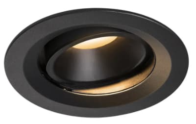 SLV NUMINOS MOVE DL M, Innsunket spotlight, 1 ampuller, LED, 2700 K, 1460 lm, Sort