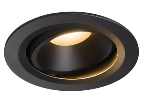 SLV NUMINOS MOVE DL L, Innsunket spotlight, 1 ampuller, LED, 2700 K, 2150 lm, Sort