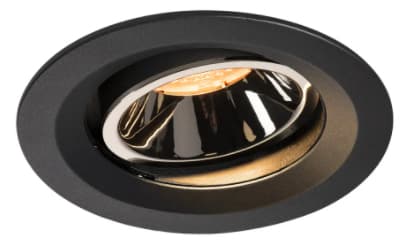 SLV NUMINOS MOVE DL M, Innsunket spotlight, 1 ampuller, LED, 2700 K, 1550 lm, Sort