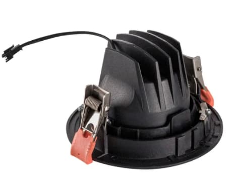 SLV NUMINOS MOVE DL M, Innsunket spotlight, 1 ampuller, LED, 3000 K, 1550 lm, Sort