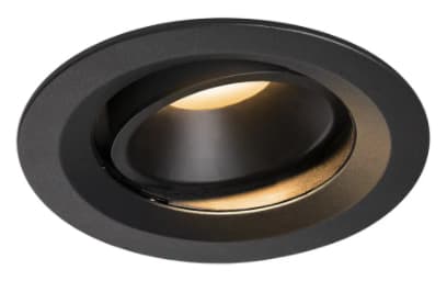 SLV NUMINOS MOVE DL M, Innsunket spotlight, 1 ampuller, LED, 2700 K, 1460 lm, Sort