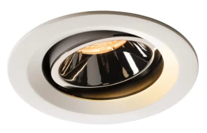 SLV NUMINOS MOVE DL M, Innsunket spotlight, 1 ampuller, LED, 2700 K, 1550 lm, Hvit