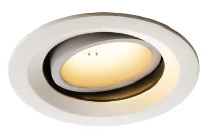 SLV NUMINOS MOVE DL M, Innsunket spotlight, 1 ampuller, LED, 2700 K, 1600 lm, Hvit