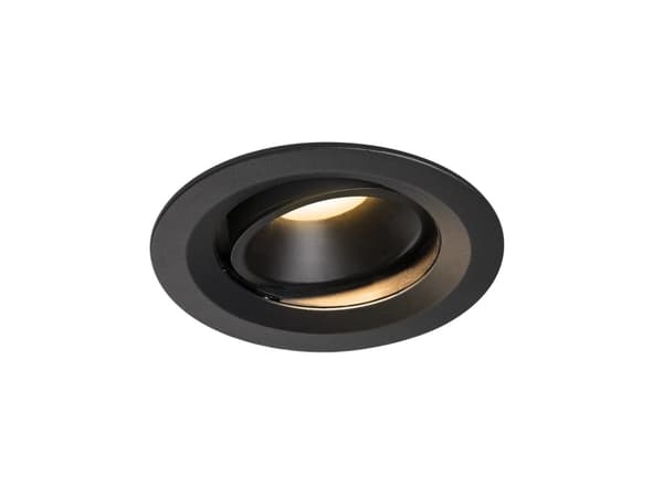 SLV NUMINOS MOVE DL M, Innsunket spotlight, 1 ampuller, LED, 3000 K, 1500 lm, Sort