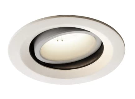 SLV NUMINOS MOVE DL M, Innsunket spotlight, 1 ampuller, LED, 4000 K, 1750 lm, Hvit