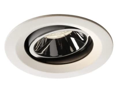 SLV NUMINOS MOVE DL M, Innsunket spotlight, 1 ampuller, LED, 4000 K, 1660 lm, Hvit