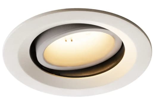 SLV NUMINOS MOVE DL M, Innsunket spotlight, 1 ampuller, LED, 3000 K, 1600 lm, Hvit