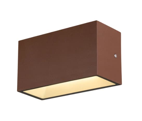 SLV SITRA M WL UP/DOWN, Väggbelysning för utomhusbruk, Rostfärgad, Gjuten aluminium, IP44, Fasad, Garage, I