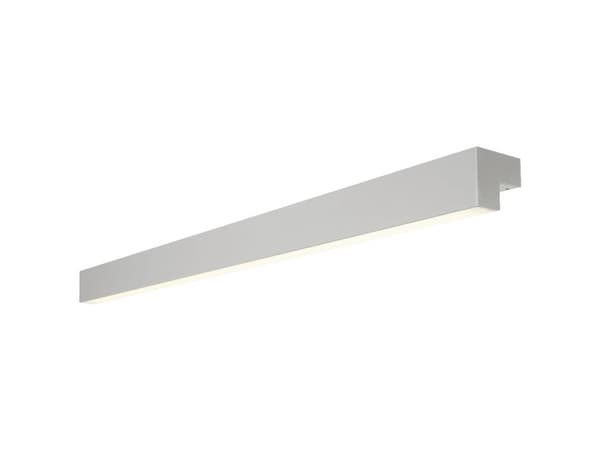 SLV L-LINE 120 LED, firkant, Tak/Vegg, Overflatemontert, Sølv, Aluminium, IP44
