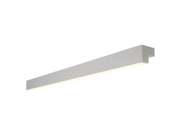 SLV L-LINE 120 LED, firkant, Tak/Vegg, Overflatemontert, Sølv, Aluminium, IP44