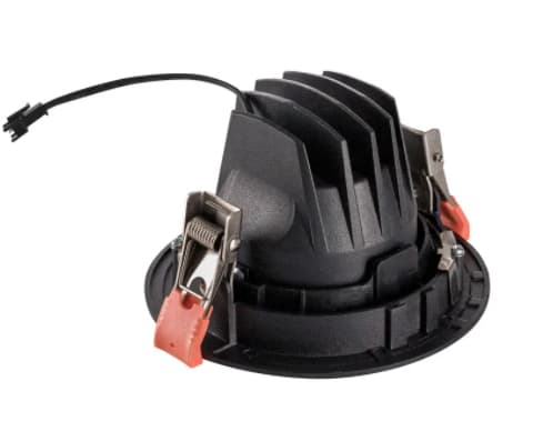 SLV NUMINOS MOVE DL M, Innsunket spotlight, 1 ampuller, LED, 3000 K, 1600 lm, Sort