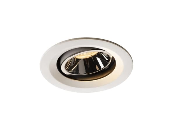 SLV NUMINOS MOVE DL M, Innsunket spotlight, 1 ampuller, LED, 3000 K, 1550 lm, Hvit