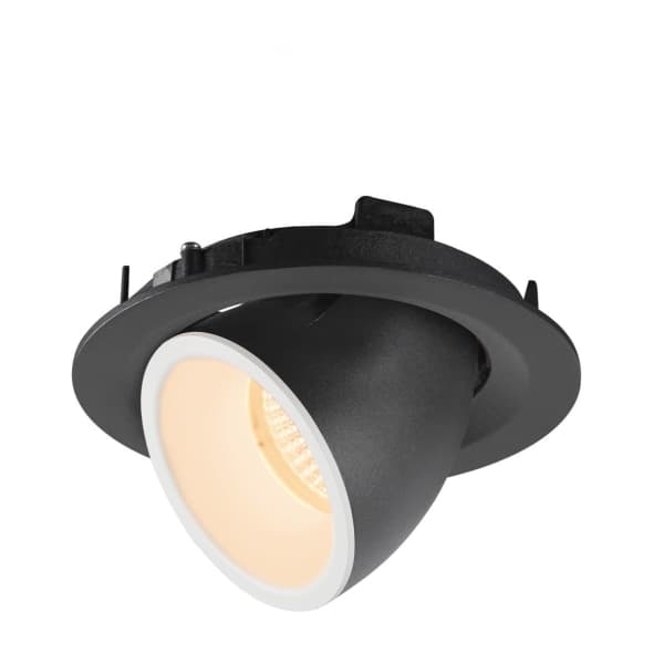 SLV Numinos Gimble M, Innsunket spotlight, LED, 1600 lm, Sort, Hvit