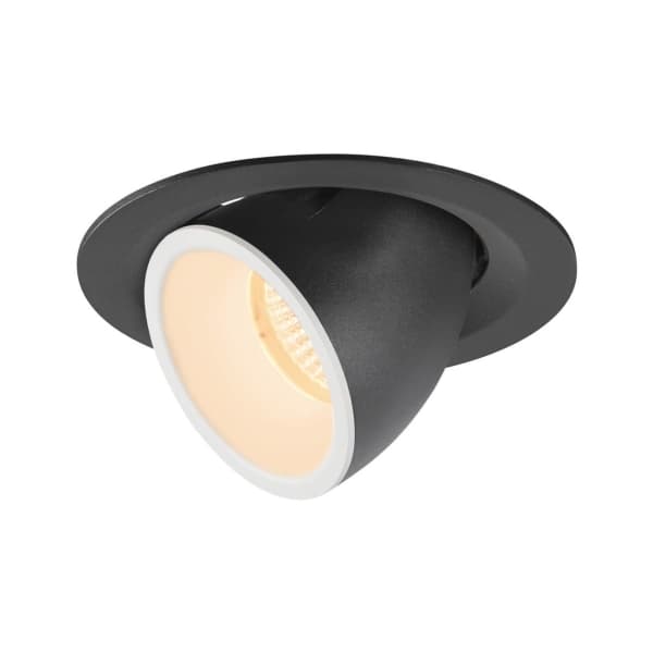 SLV Numinos Gimble M, Innsunket spotlight, LED, 1600 lm, Sort, Hvit