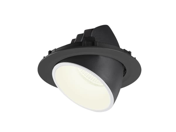 SLV NUMINOS GIMBLE XL, Innsunket spotlight, 1 ampuller, 4000 K, 3800 lm, Sort