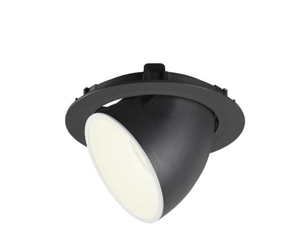 SLV NUMINOS GIMBLE XL, Innsunket spotlight, 1 ampuller, 4000 K, 3800 lm, Sort