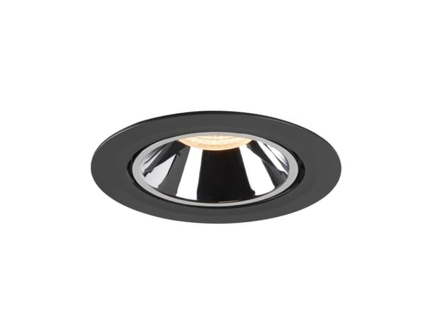 SLV Numinos Gimble XL, Innsunket spotlight, 1 ampuller, 3400 K, 2700 lm, Sort