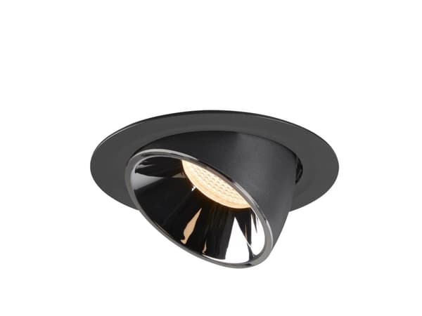 SLV Numinos Gimble XL, Innsunket spotlight, 1 ampuller, 3400 K, 2700 lm, Sort