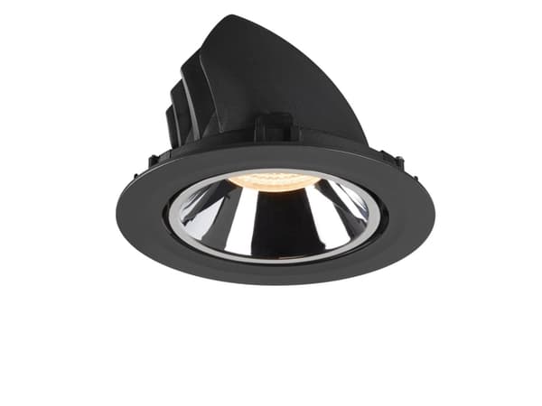 SLV Numinos Gimble XL, Innsunket spotlight, 1 ampuller, 3400 K, 2700 lm, Sort