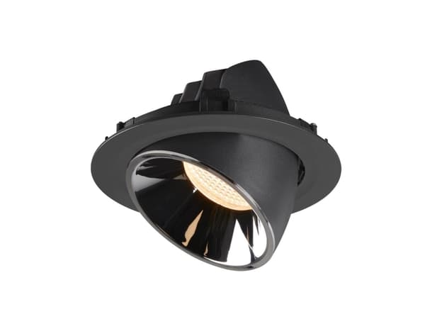SLV Numinos Gimble XL, Innsunket spotlight, 1 ampuller, 3400 K, 2700 lm, Sort