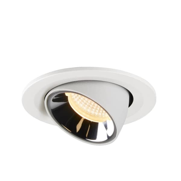 SLV Numinos Gimble S, Nedtryckbar spotlight, LED, 700 LM, Krom, Vit