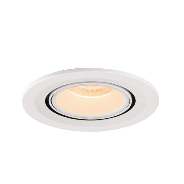 SLV Numinos Gimble S, Innsunket spotlight, LED, 720 lm, Hvit