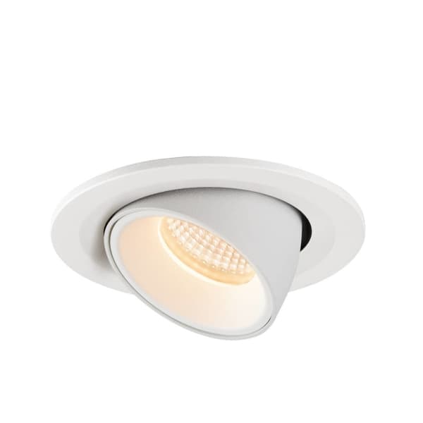 SLV Numinos Gimble S, Innsunket spotlight, LED, 720 lm, Hvit
