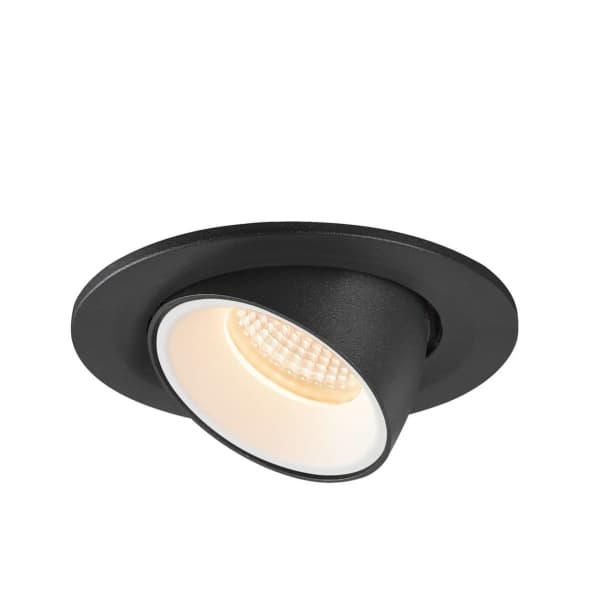 SLV Numinos Gimble S, Innsunket spotlight, LED, 720 lm, Sort, Hvit