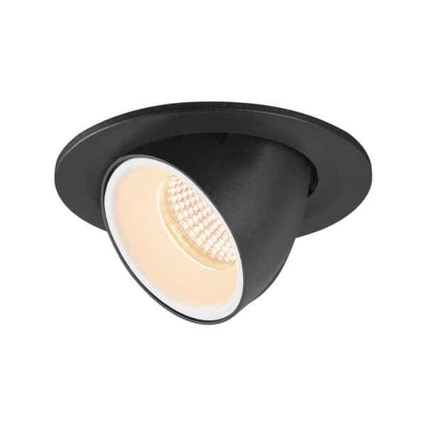 SLV Numinos Gimble S, Innsunket spotlight, LED, 720 lm, Sort, Hvit