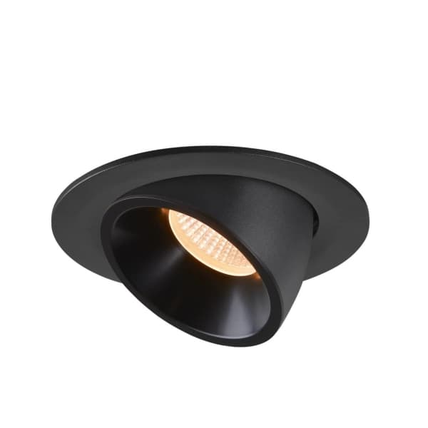 SLV Numinos Gimble L, Innsunket spotlight, LED, 2150 lm, Sort